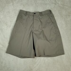 Nike FITDRY Golf Shorts Mens 32 Beige Performance Stretch Chino Summer